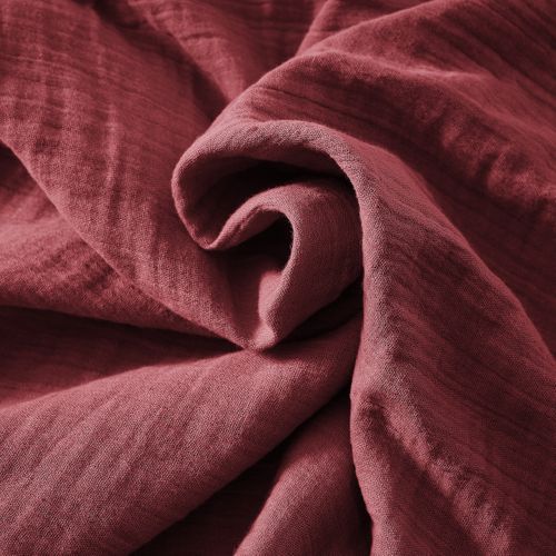 Drap-housse 180 X 200 Cm – Double Gaze De Coton 125 G/m² – Gaïa Bordeaux