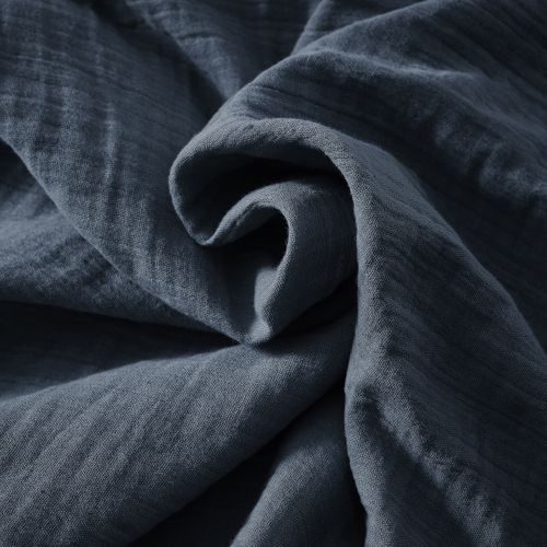 Drap-housse 180 X 200 Cm – Double Gaze De Coton 125 G/m² – Gaïa Minuit
