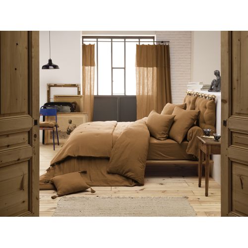 Drap-housse 160 X 200 Cm – Double Gaze De Coton 125 G/m² – Gaïa Camel
