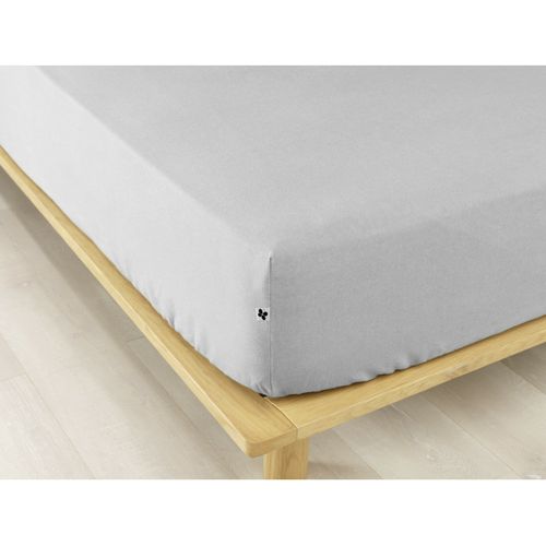 Drap-housse 1 Personne 90 X 190 Cm – Flanelle Chaude – Bonnet 30 Cm – Candice Gris Chambré