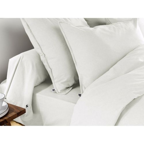 Drap-housse 2 Personnes 140 X 190 Cm – Flanelle Chaude – Bonnet 30 Cm – Candice Blanc