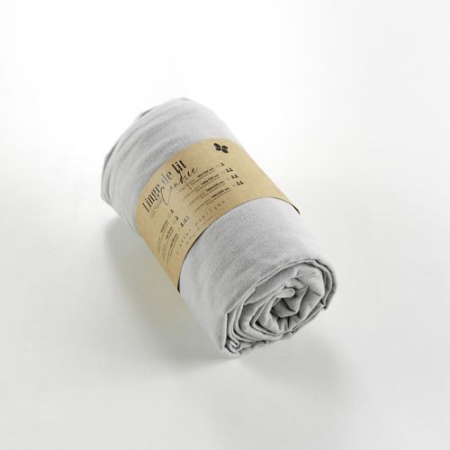 Drap-housse King Size 180 X 200 Cm – Flanelle Chaude – Bonnet 30 Cm – Candice Gris