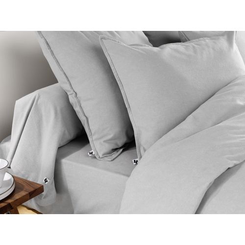 Drap-housse King Size 180 X 200 Cm – Flanelle Chaude – Bonnet 30 Cm – Candice Gris