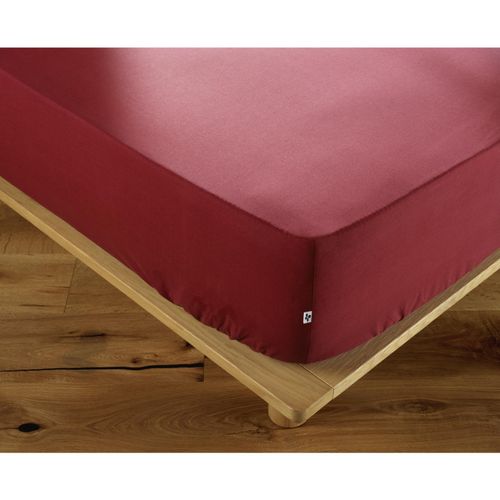 Drap Housse King Zise 200 X 200 Cm Bonnet 30 Cm Ambre Bordeaux