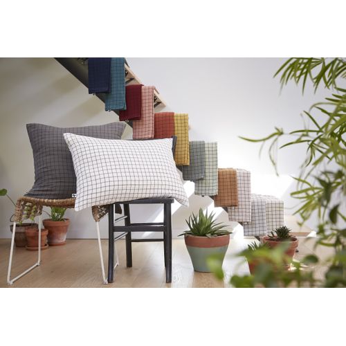 Taie D’oreiller 50 X 70 Cm – Gaze De Coton Tissée – Gaïa Mix – Bordeaux