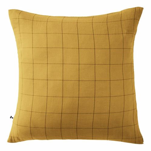 Taie D’oreiller 60 X 60 Cm – Gaze De Coton Tissée – Gaïa Match Safran