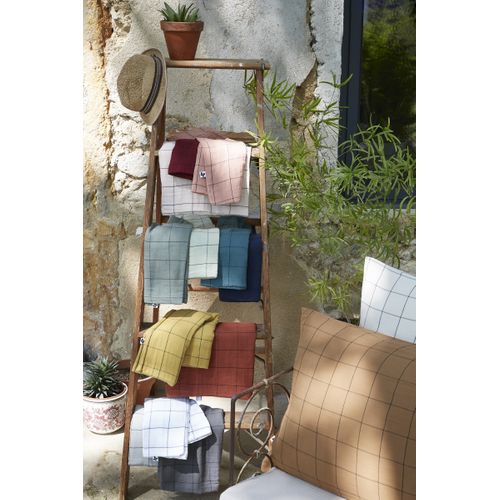 Taie D’oreiller 60 X 60 Cm – Gaze De Coton Tissée – Gaïa Match Vert D'eau