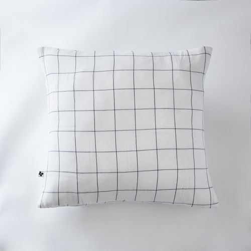Taie D’oreiller 60 X 60 Cm – Gaze De Coton Tissée – Gaïa Match Blanc