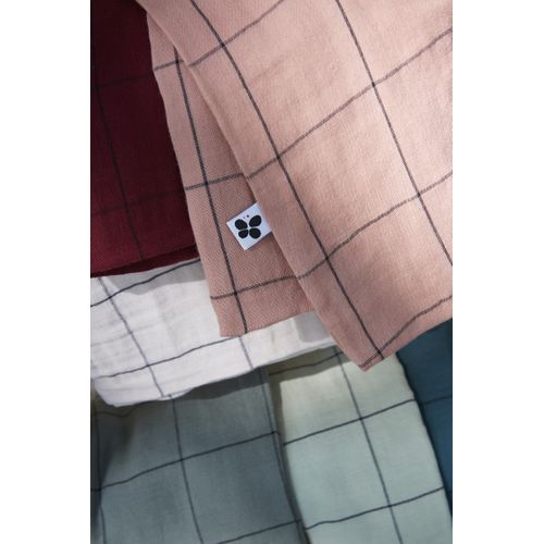 Taie D’oreiller 50 X 70 Cm – Double Gaze De Coton Tissée-teinte Gaïa Match – Granit