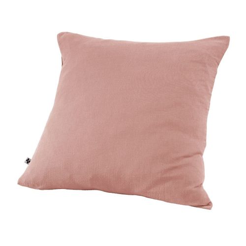 Taie D’oreiller 60 X 60 Cm – Double Gaze De Coton – Gaïa Rose Pêche