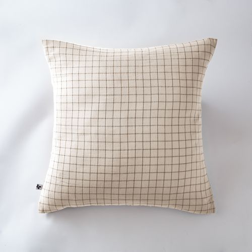 Taie D’oreiller 60 X 60 Cm – Gaze De Coton Tissée – Gaïa Mix – Petits Carreaux Pampa