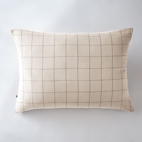 Taie D’oreiller 50 X 70 Cm – Double Gaze De Coton Tissée-teinte Gaïa Match – Pampa