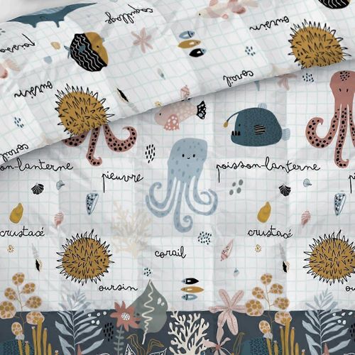 Couette Imprimée 240x260 Cm Avec Taies Coton Octopia