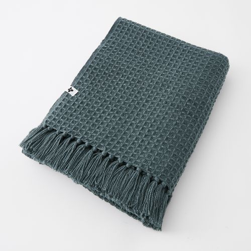 Plaid à Franges 130 X 160 Cm – Rpet Gabin Ardoise