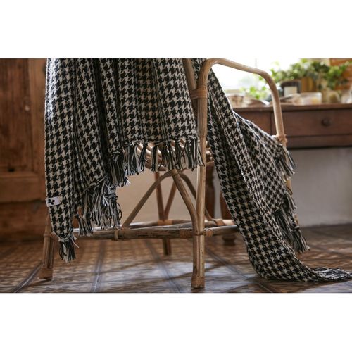 Plaid à Franges 180 X 220 Cm Rpet Gaspard