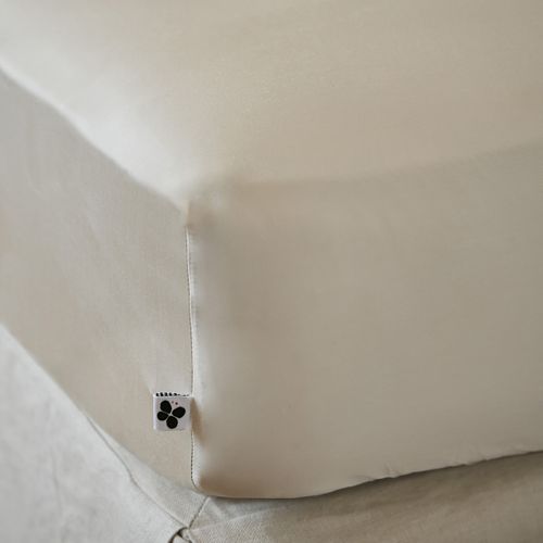 Drap Housse 160 X 200 Cm En Satin De Bambou – Salomé Pampa – Bonnet 30 Cm