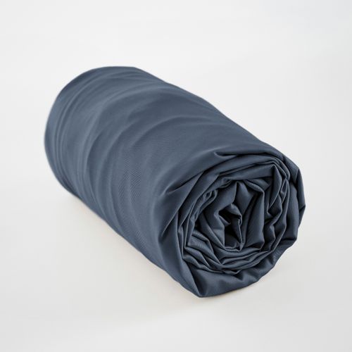 Drap Housse King Size 180 X 200 Cm En Satin De Bambou – Salomé Bleu Foncé – Bonnet 30 Cm