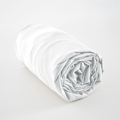 Drap Housse King Size 180 X 200 Cm En Satin De Bambou – Salomé Blanc – Bonnet 30 Cm
