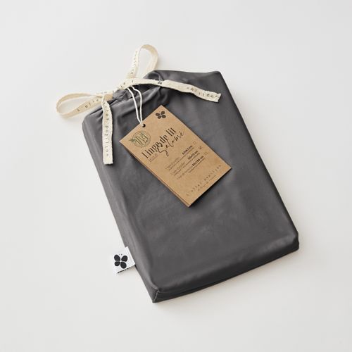 Taie D’oreiller 63 X 63 Cm – Satin De Bambou – Salomé Granit