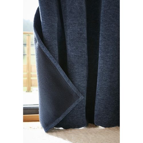 Rideau Petite Hauteur 140 X 180 Cm – Occultant Doublé Polaire – Bjorn Bleu Foncé