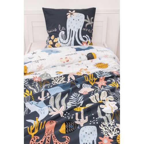 Housse De Couette + 2 Taies D'oreiller 240 X 220 Cm Coton 57 Fils Octopia