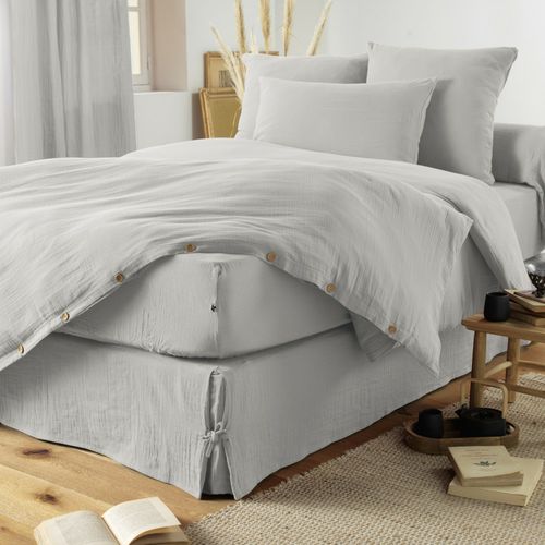 Drap-housse 200 X 200 Cm – Double Gaze De Coton 125 G/m² – Gaïa Nuage