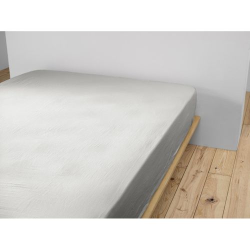 Drap-housse 200 X 200 Cm – Double Gaze De Coton 125 G/m² – Gaïa Nuage