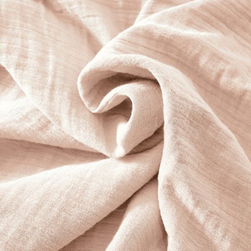 Drap-housse 200 X 200 Cm – Double Gaze De Coton 125 G/m² – Gaïa Guimauve