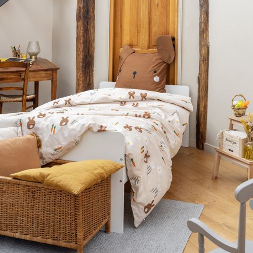 Parure De Lit 220x240 Cm Coton Pompon