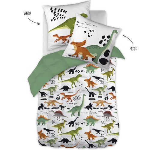 Parure De Lit + 2 Taies D'oreiller 240 X 220 Cm Coton Crétace