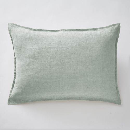 Taie D’oreiller 50 X 70 Cm – Lin Lavé Français Luxe Soline - Eucalyptus