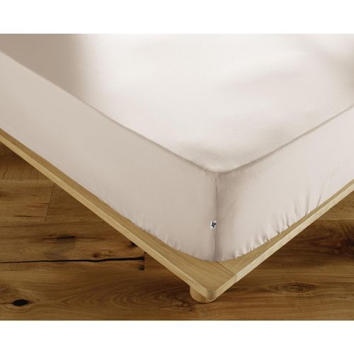 Drap Housse 200 X 200 Cm Coton 57 Fils Ambre Pampa Naturel