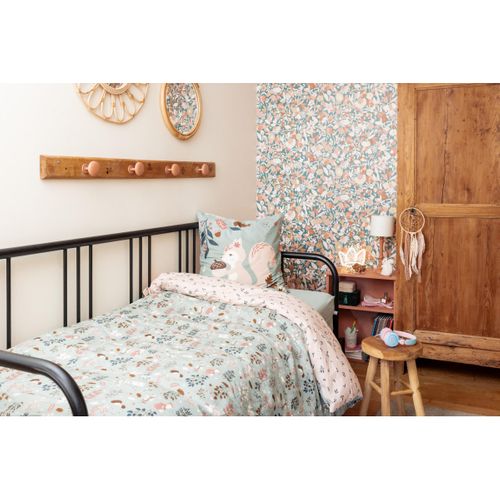 Parure De Lit Réversible + 2 Taies D’oreiller 200 X 200 Cm – Coton 57 Fils – Imprimé Tamia