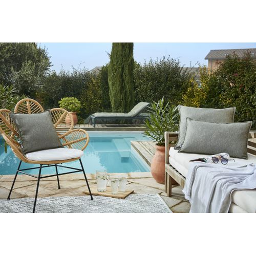 Housse De Coussin D’extérieur 40 X 60 Cm – Naïa Vert Kaki