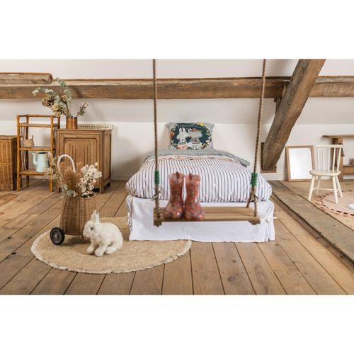 Parure De Lit 200 X 200 Cm + 2 Taies D'oreiller – Coton 57 Fils Jardinage