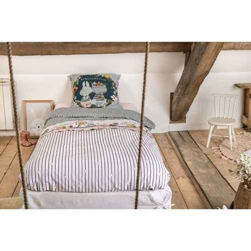 Parure De Lit 200 X 200 Cm + 2 Taies D'oreiller – Coton 57 Fils Jardinage