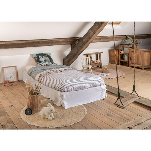 Parure De Lit 240 X 220 Cm + 2 Taies D'oreiller – Coton 57 Fils Jardinage
