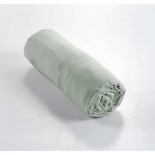 Drap-housse 160 X 200 Cm – Double Gaze De Coton 125 G/m² – Gaïa Eucalyptus