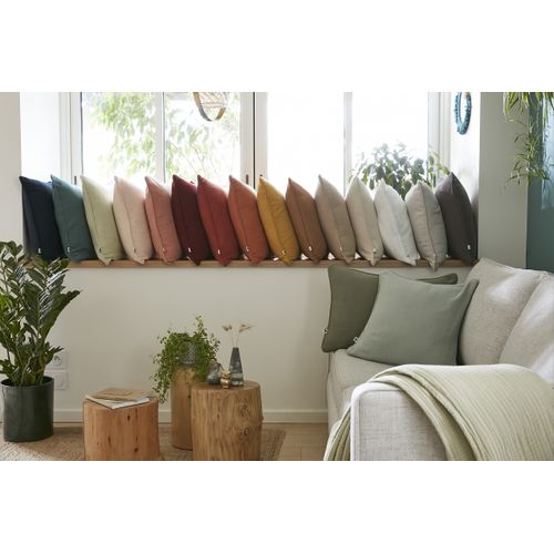 Taie D’oreiller 50 X 70 Cm – Double Gaze De Coton – Gaïa Eucalyptus