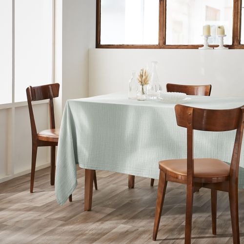 Nappe Rectangulaire 150 X 350 Cm – Double Gaze De Coton – Gaïa Eucalyptus