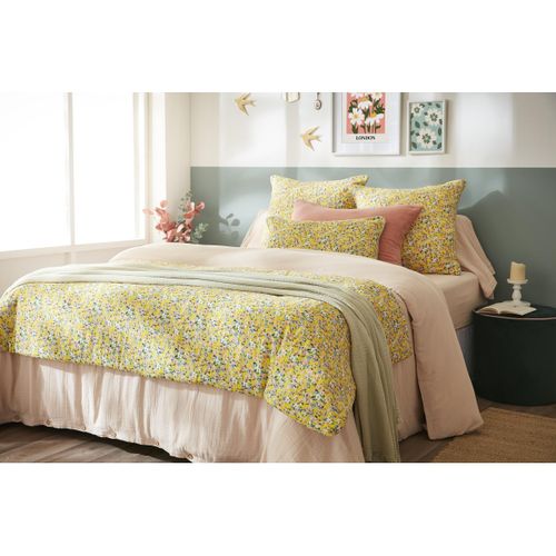 Taie D'oreiller 60x60 Cm En Double Gaze De Coton Imprimée Manon