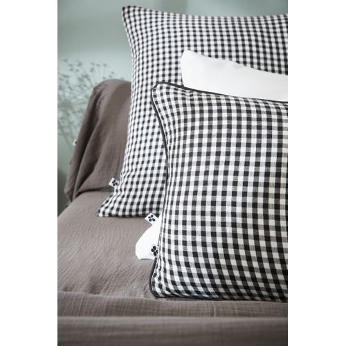Taie D’oreiller 60 X 60 Cm – Gaze De Coton Tissée Teinte Vickie Truffe