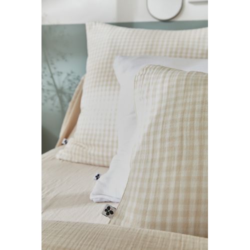 Taie D’oreiller 60 X 60 Cm – Gaze De Coton Tissée Teinte Vickie Pampa