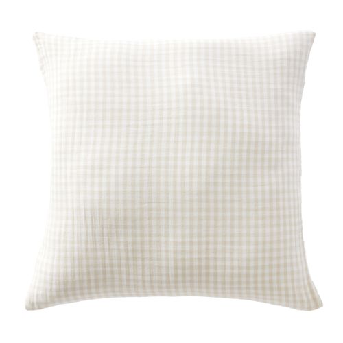 Taie D’oreiller 60 X 60 Cm – Gaze De Coton Tissée Teinte Vickie Pampa