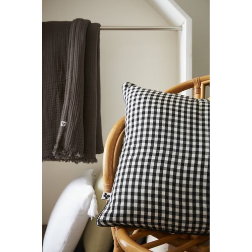 Taie D’oreiller 50 X 70 Cm – Gaze De Coton Tissée Teinte Vickie Truffe