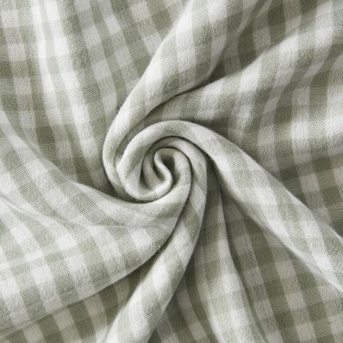 Taie D’oreiller 50 X 70 Cm – Gaze De Coton Tissée Teinte Vickie Eucalyptus