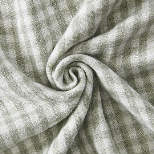 Coussin Déhoussable Avec Passepoil 45 X 45 Cm Gaze De Coton Tissée Teinte Vickie Eucalyptus