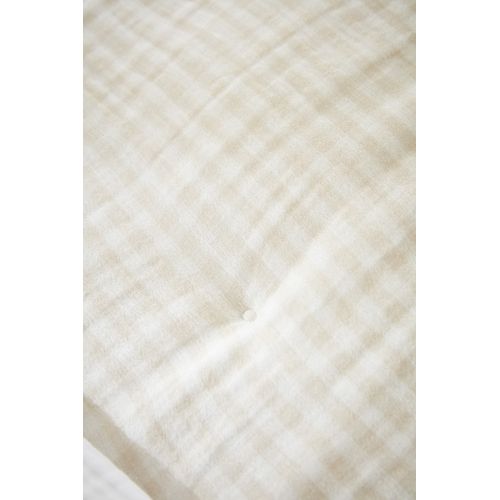 Coussin Déhoussable Avec Passepoil 45 X 45 Cm Gaze De Coton Tissée Teinte Vickie Pampa