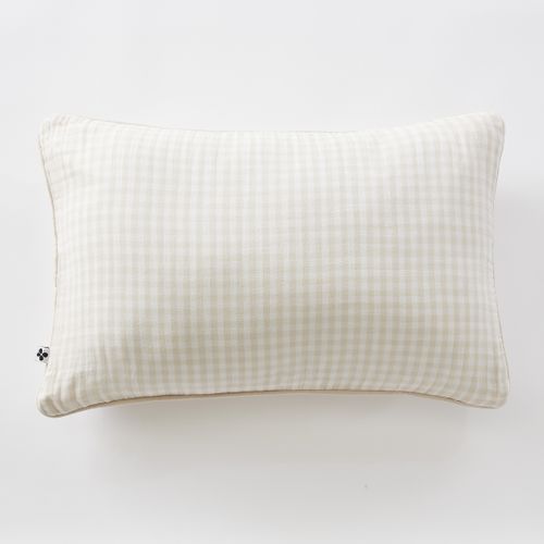 Coussin Déhoussable Avec Passepoil 40 X 60 Cm Gaze De Coton Tissée Teinte Vickie Pampa