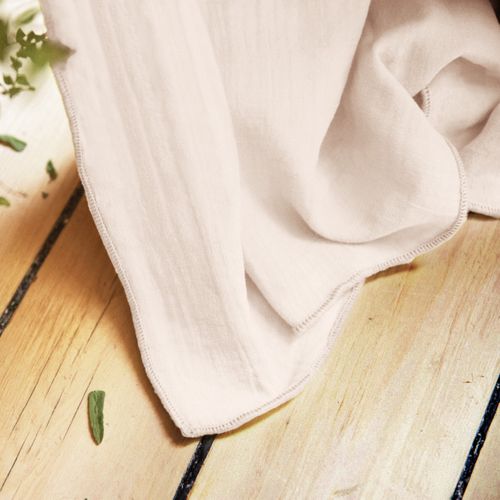 Rideau Galon Fronceur 140 X 240 Cm - Double Gaze De Coton - Uni Gaïa Rose Clair